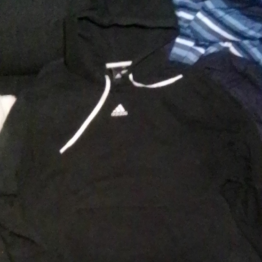 Adidas Black Sweater with White Logo and Trim